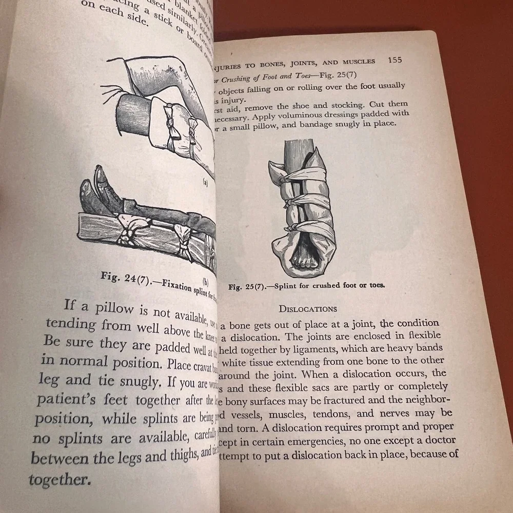 Vintage 1945 American Red Cross First Aid Textbook Revised Edition Illustrated